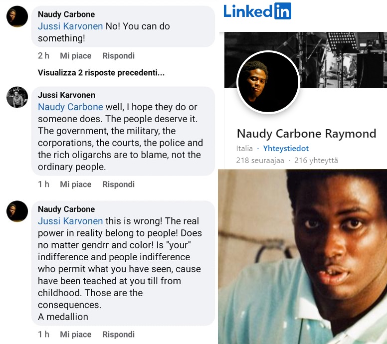 Rasmuksessa itkemässä, LInkedIn:ssä ja teaterosaccon kuvassa.