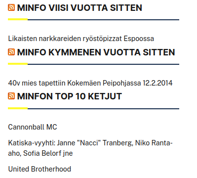 Minfo kymmenen vuotta sitten