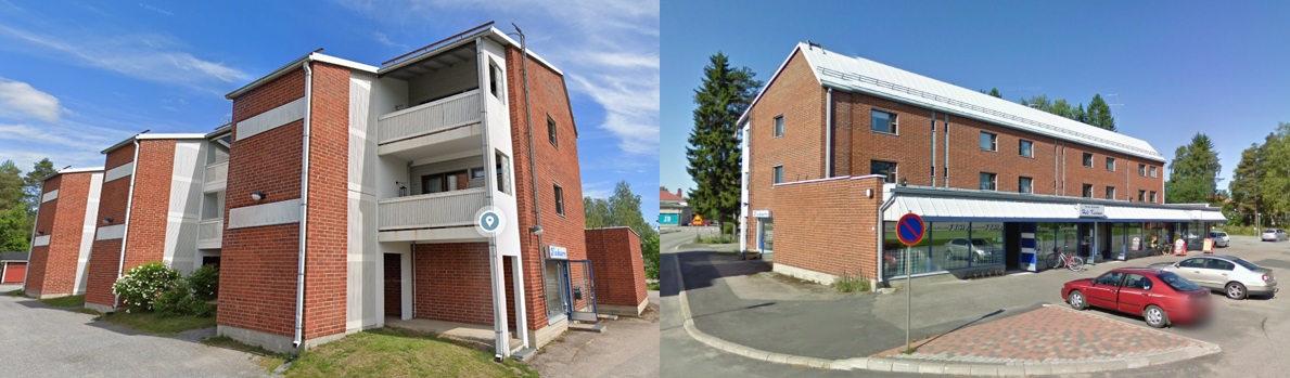 Kuvat google street view 2019 ja 2009.