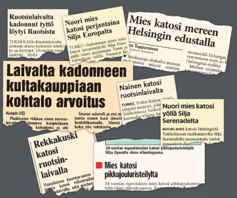 Ruotsinlaivoilta on kadonnut vuosikymmenien aikana kymmeniä henkilöitä. Keskusrikospoliisin rekisterissä on avoinna 40 kadonneen ihmisen tapaukset.