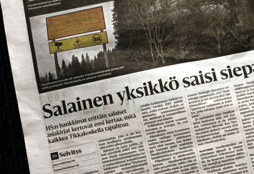 Keskusrikospoliisi tutkii Helsingin Sanomien uutisointia turvallisuussalaisuuden paljastamisena. (SAMI KOSKI)