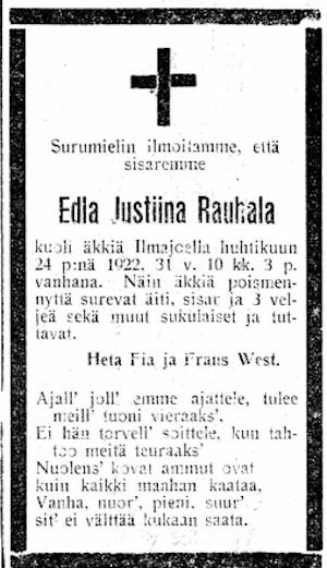 Ilkka 02.05.1922 Edla Rauhala.jpg