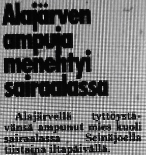 Iltalehti uutisoi surmaajan kuolemasta 11.8.1994.