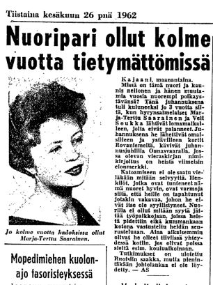 HS 1962. Hyvä kuva Saaraisesta