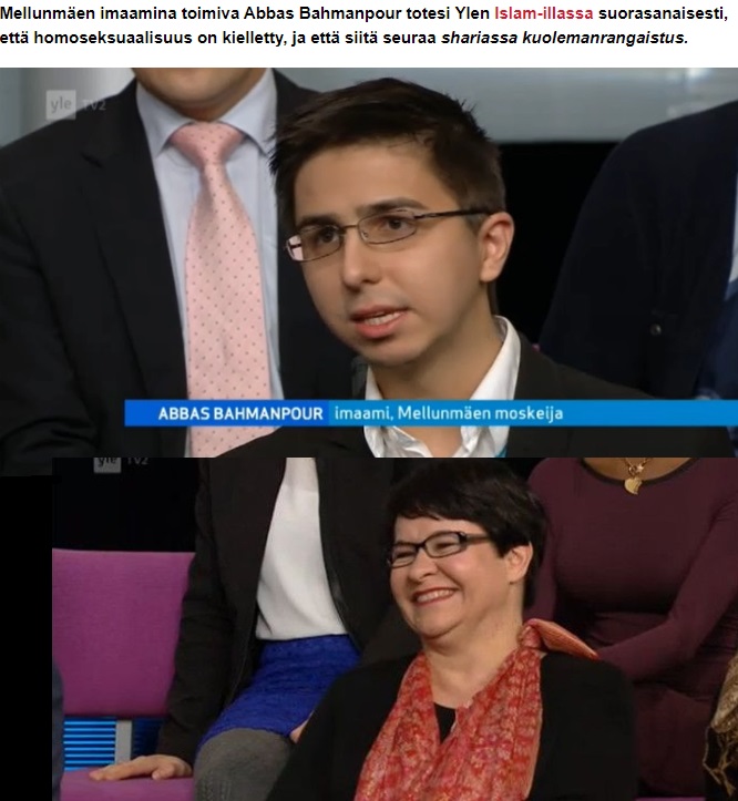 Kuvakappaaus YLE:n islam-illasta. Teksti mv-lehti.