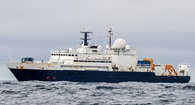 The Russian ship, the Yantar, is officially classed as an oceanographic research vessel.jpg