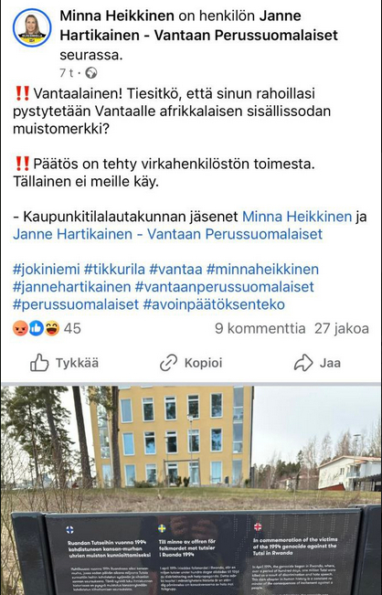 Onnea Vantaa!