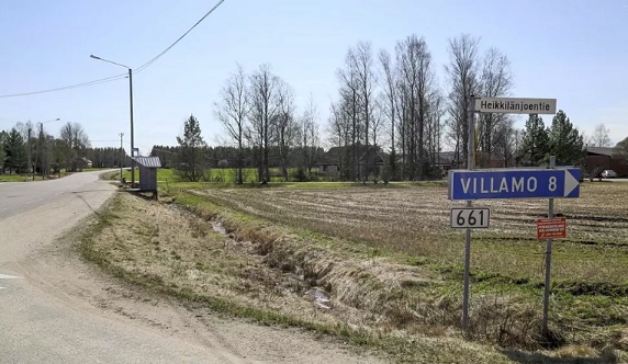 Kyllikki Saaren koti sijaitsi tässä risteyksessä Heikkilän kylässä. Silloinen rakennus on purettu. (KUVA: Seppo Kärki)