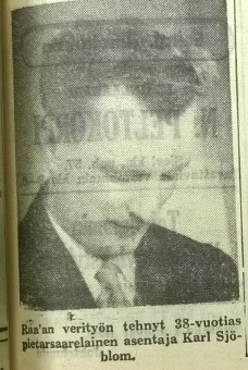 Karl "kameleontti " Sjöblom, perheenisä, verityöntekijä ja sittemmin pyhäkoulunopettaja