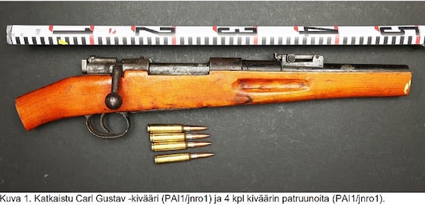 Carl Gustav -kivääri oli lyhennetty puolen metrin mittaiseksi.jpg