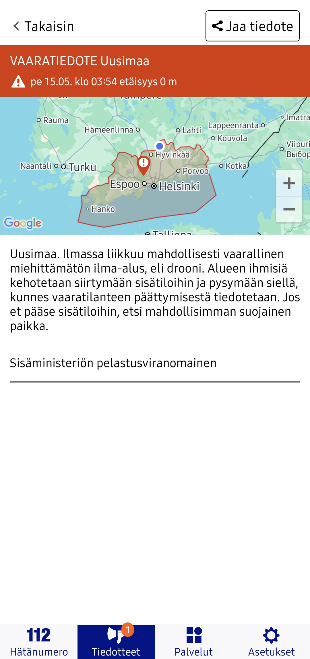 112 sovelluksesta