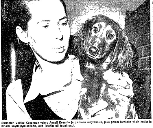 Anneli Kesanto. Hän kertoi tapauksesta avoimesti lehdistölle. HS 1.2.1971.