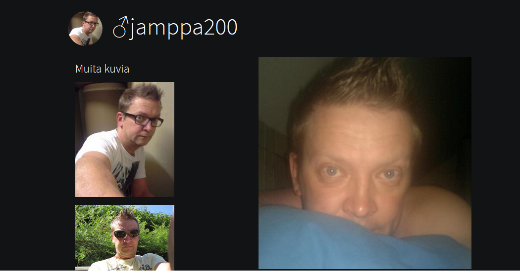 Varmasti tunnistaa jos vastaan tulee. Kyllä sairaan ihmisen tunnistaa heti naamasta!