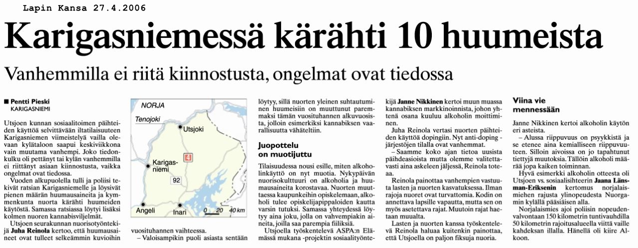 Lapin Kansa 27042006_Karigasniemessä kärähti 10 huumeista.JPG