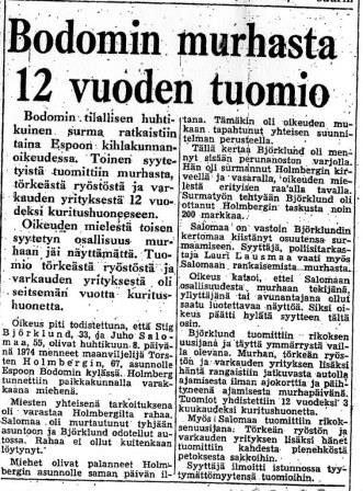 Helsingin Sanomat 21.8.1974. Tuomiot annosteltiin reilut 4 kuukautta pidätyksestä, eikä jutun kanssa veivattu kuukausitolkulla.