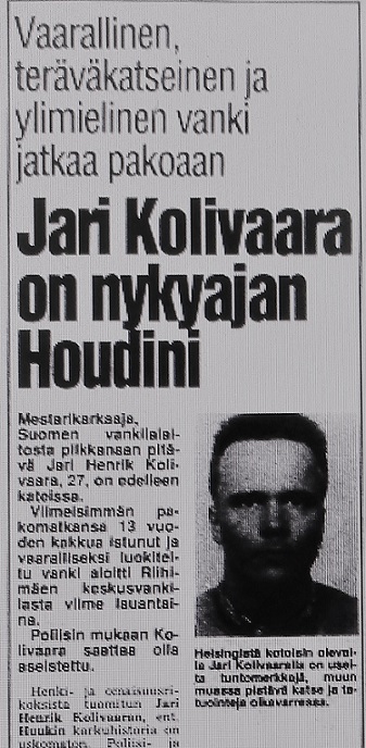 Iltalehti 1992. Valitamme kuvan ja tekstin heikkoa laatua.