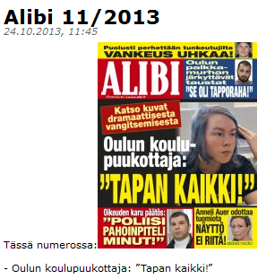 Alibin kuva Oulun puukottajasta.