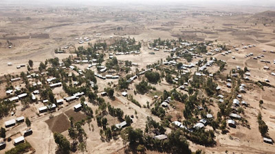 Addis Betekristianin kylä Etiopiassa. Tästä jo aiemmin olemassa olleesta kylästä kasvatetaan kaupunkia.jpg