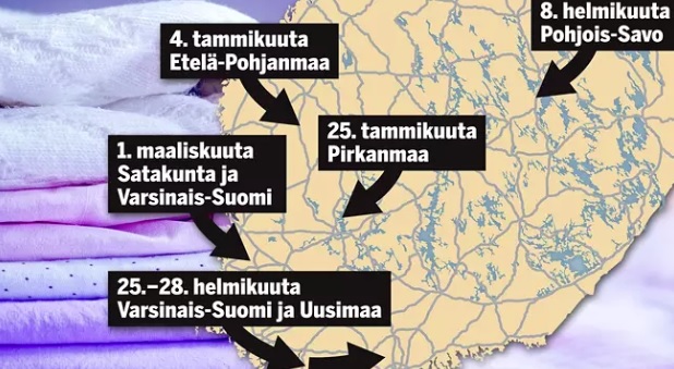 Kartta IS:n artikkelista.