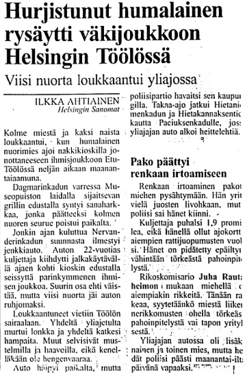Helsingin Sanomat 15.7.1997.