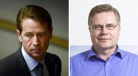 Tapani Mäkinen (vas.) ja Juhani Sjöblom (KUVA: LEHTIKUVA &amp; HS)