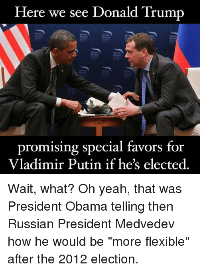 Kuvassa Usan pres Trump lupailee löysäilyä Venäjän suhteen vai oliko se kuitenkin joku muu.png