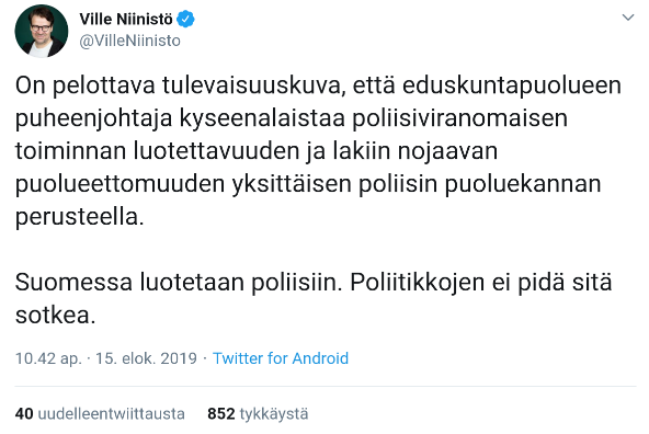 Ville jyrisi loppukesällä.