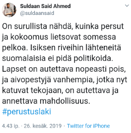 Tuokaa meille myös isis-isät, sanoo helsinkiläismies!